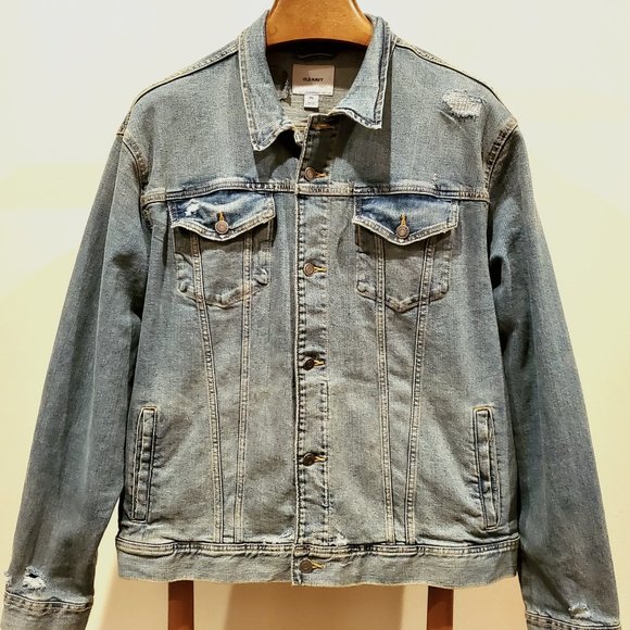 Old Navy Other - Distressed Jean Jacket Old Navy XXL